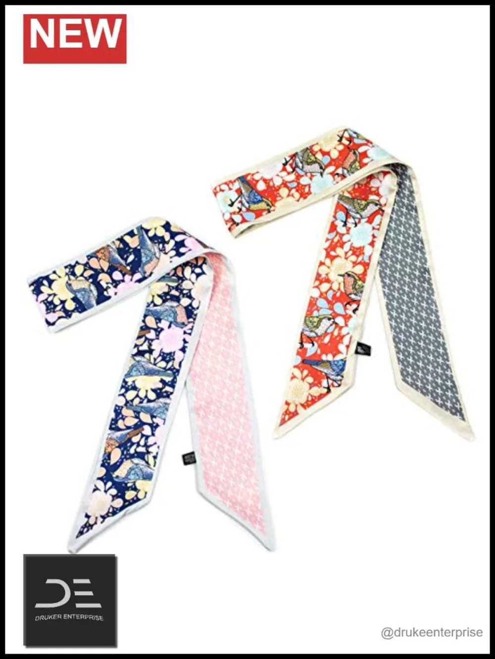 Multifunction Polyester Imitation Silk Scarf Ribbon for Bag Handle Hair Necklace
